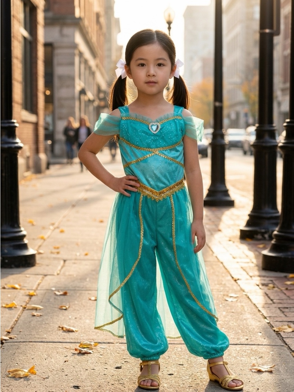 Disney Teal and Gold Princess Genie Costume